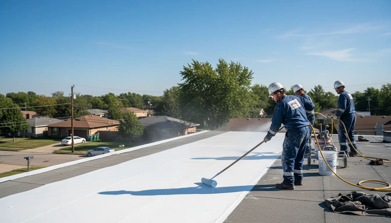 Commercial roof coating in West Des Moines, IA near me
